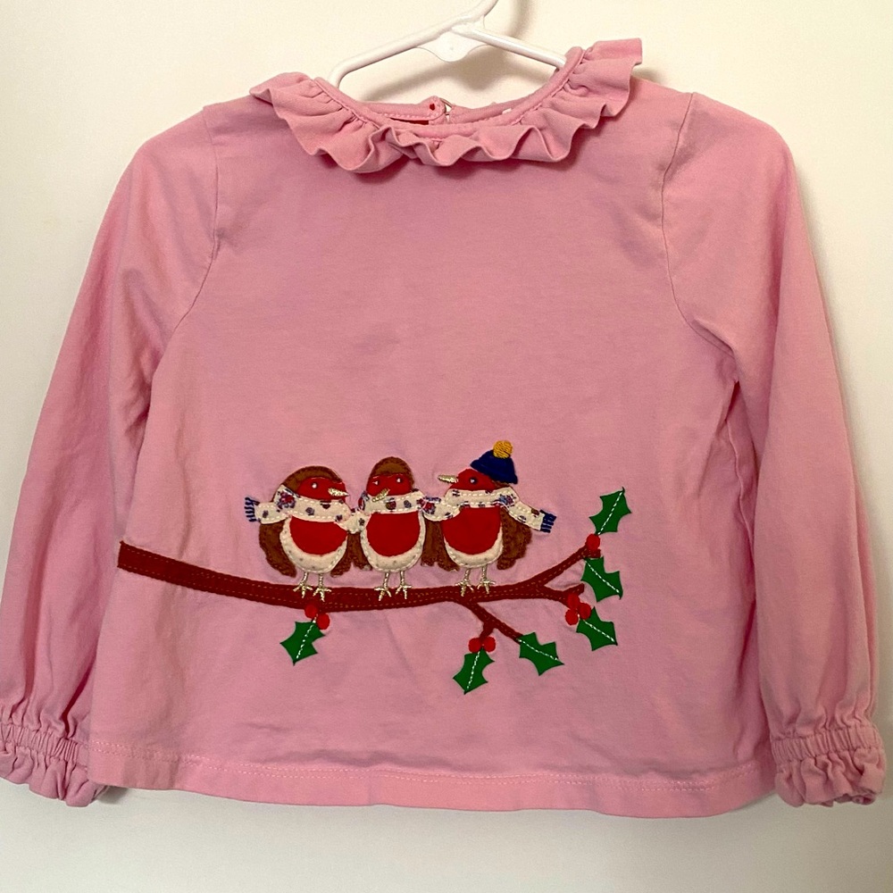 Mini Boden Winter Bird Top: 2-3y